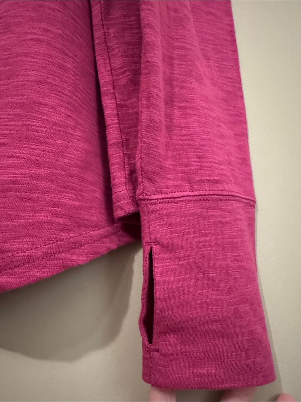 NWT- Zella All Day Slub Long Sleeve T-Shirt, Raspberry, size Large - Picture 10 of 12